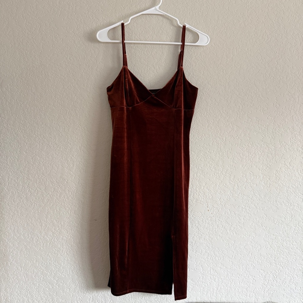 L Forever 21 Rust Midi Dress with slit
